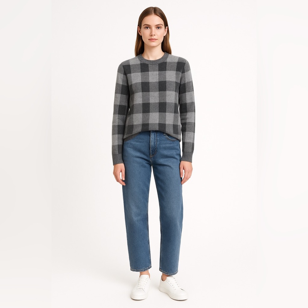 [Theory] Plaid Crewneck Sweater EUC